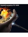 Hurtownia GSM - Kabel pleciony USAMS U76 USB-C na USB-C 100W PD Fast Charging 1.2m czarny/black SJ537USB01 - USA330BLK - {ean13} - Hurt