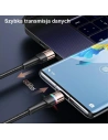 Hurtownia GSM - Kabel pletený USAMS U76 USB-C na USB-C 100W PD Fast Charging 1.2m černý/black SJ537USB01 - USA330BLK - {ean13} - Hurt