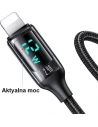 Wholesale USAMS Nylon Cable U78 Lightning 1.2m LED 2.4A Fast Charging silver black SJ543USB02 (US-SJ543) - USA332SLVBLK - {ean13} - Hurt