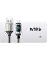 Wholesale USAMS Nylon Cable U78 Lightning 1.2m LED 2.4A Fast Charging silver black SJ543USB02 (US-SJ543) - USA332SLVBLK - {ean13} - Hurt