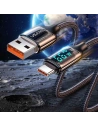 Hurtownia GSM - Kabel pleciony USAMS U78 USB-C 1.2m LED 6A Fast Charging czarny/black SJ544USB01 - USA334BLK - {ean13} - Hurt