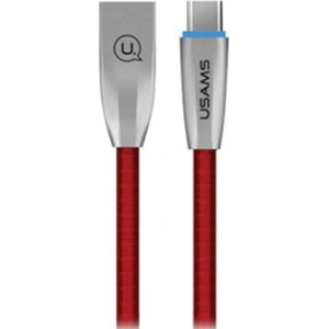 Hurtownia GSM - Kabel pleciony USAMS U-Light USB-C czerwony/red 1,2m TCZSUSB04 - USA342RED - {ean13} - Hurt