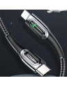 Kabel pleciony USAMS USB-C na Lightning Smart Power-off 20W PD Cable 1.2m czarny/black SJ518USB01