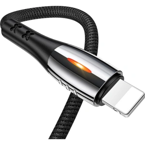 Hurtownia GSM - Kabel pleciony USAMS U-Tone lightning 1.2m Power-off 2A Fast Charging czarny/black SJ344USB01 - USA346BLK - {ean13} - Hurt