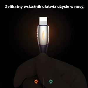 Hurtownia GSM - Kabel pleciony USAMS U-Tone lightning 1.2m Power-off 2A Fast Charging czarny/black SJ344USB01 - USA346BLK - {ean13} - Hurt