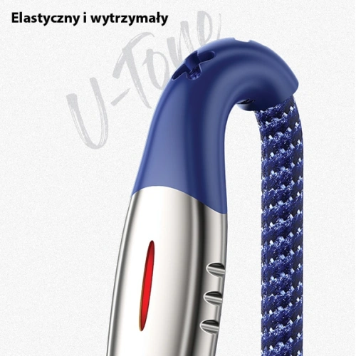 Kabel pleciony USAMS U-Tone lightning 1.2m Power-off 2A Fast Charging czarny/black SJ344USB01