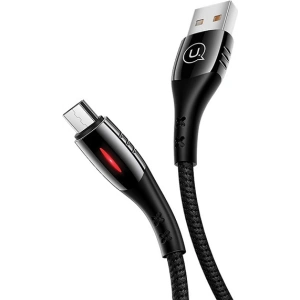 Wholesale USAMS Nylon Cable U-Tone microUSB 1.2m Power-off 2A Fast Charging black SJ346USB01 (US-SJ346) - USA347BLK - {ean13} - Hurt
