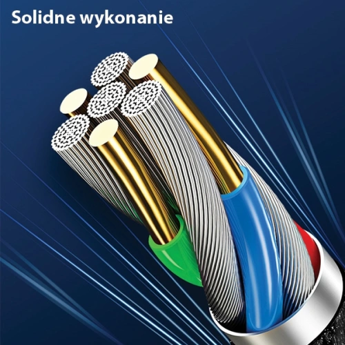 Kabel pleciony USAMS U-Tone microUSB 1.2m Power-off 2A Fast Charging czarny/black SJ346USB01