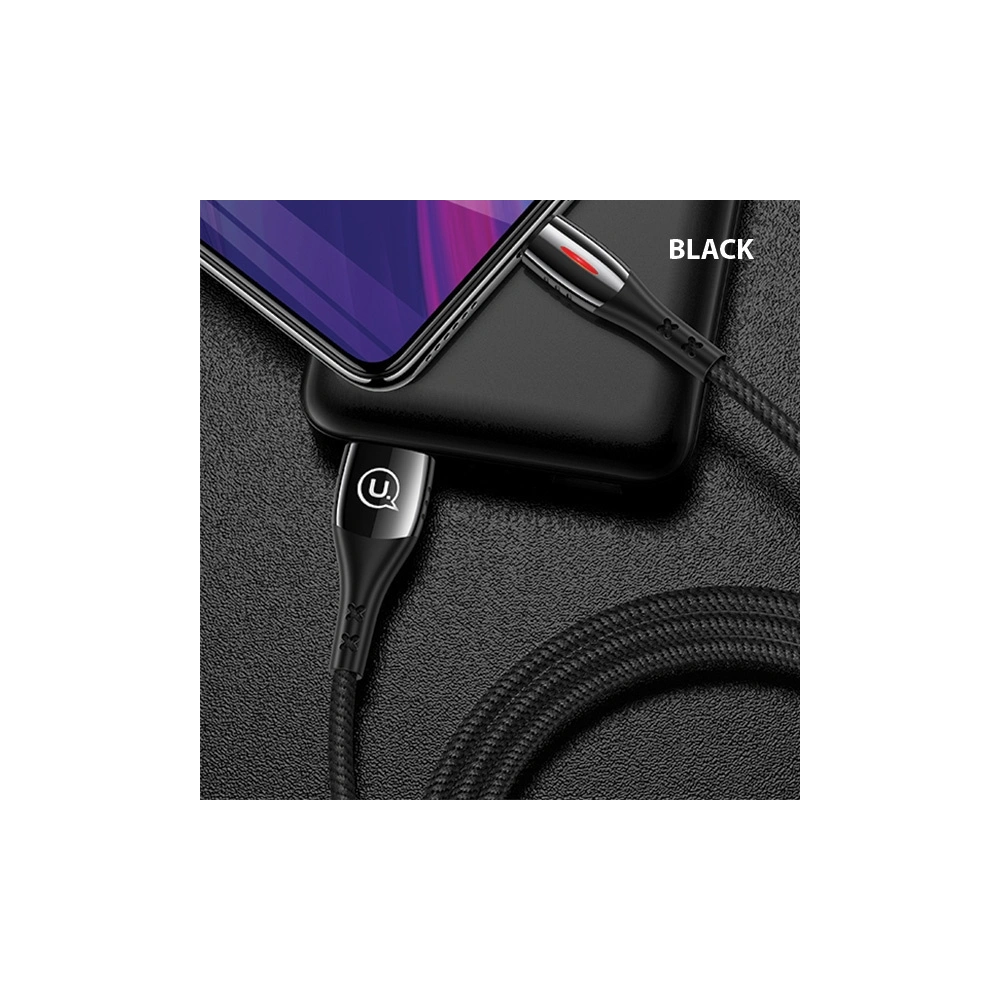 Hurtownia GSM - Kabel pletený USAMS U-Tone microUSB 1.2m Vypnutí 2A Rychlé nabíjení černý/black SJ346USB01 - USA347BLK - {ean13} - Hurt