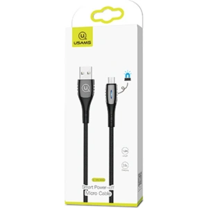 Wholesale USAMS Nylon Cable U-Tone microUSB 1.2m Power-off 2A Fast Charging black SJ346USB01 (US-SJ346) - USA347BLK - {ean13} - Hurt