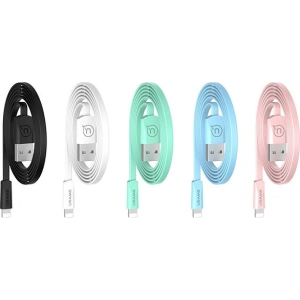 Kabel plochý USAMS U2 Lightning 1,2m bílý/white SJ199IP02 Apple iPhone 5/6/7/8/X
