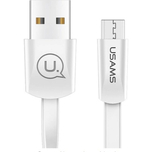 Kabel płaski USAMS U2 microUSB 1,2m biały/white SJ201MIC02