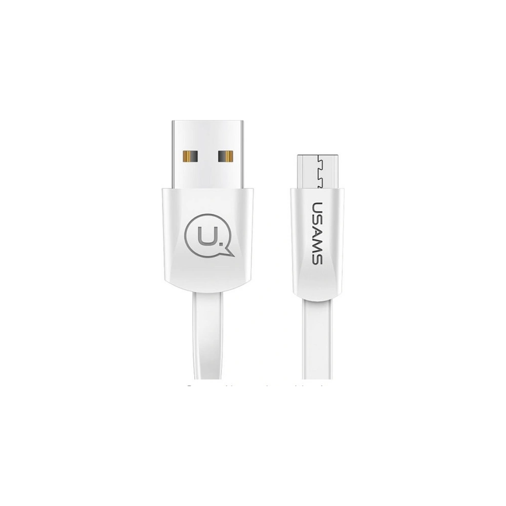 Hurtownia GSM - Kabel płaski USAMS U2 microUSB 1,2m biały/white SJ201MIC02 - USA356WHT - {ean13} - Hurt