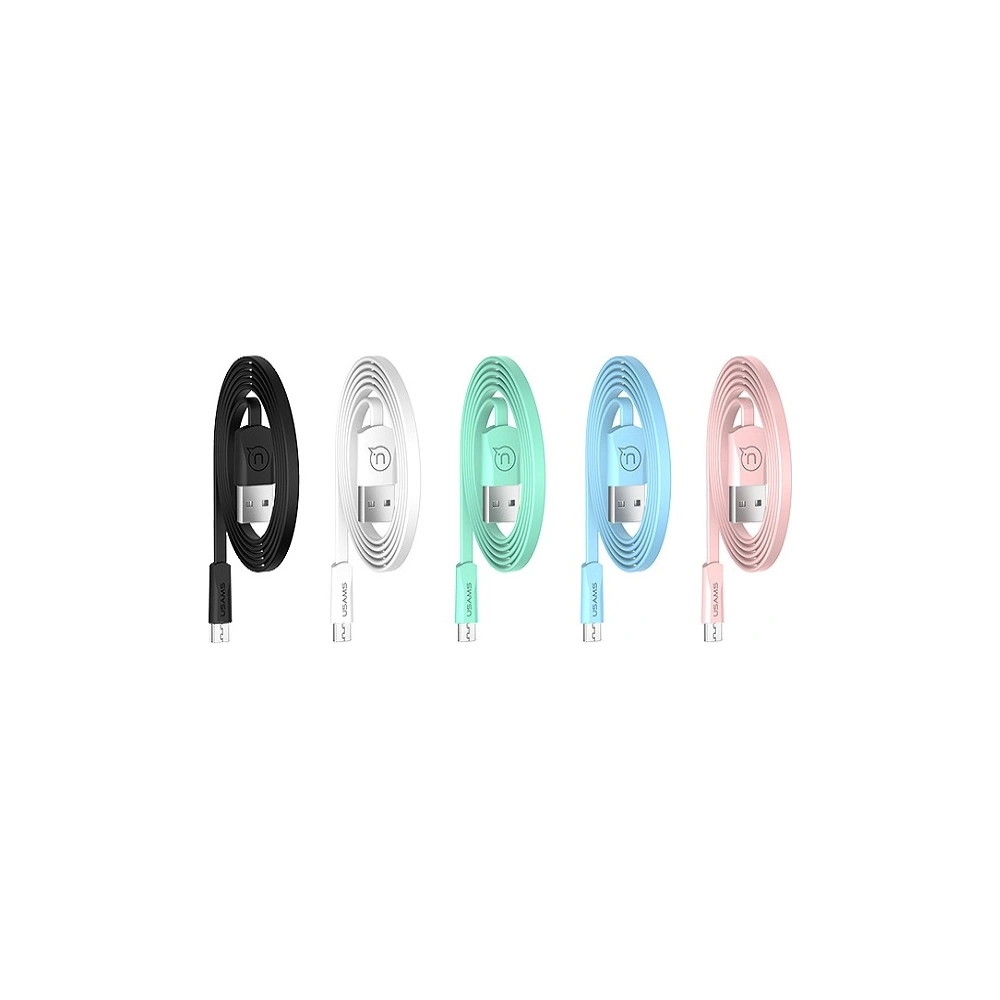 Hurtownia GSM - Kabel płaski USAMS U2 microUSB 1,2m biały/white SJ201MIC02 - USA356WHT - {ean13} - Hurt