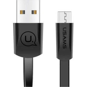 Wholesale USAMS Flat Cable U2 microUSB 1,2m black SJ201MIC01 (US-SJ201) - USA357BLK - {ean13} - Hurt