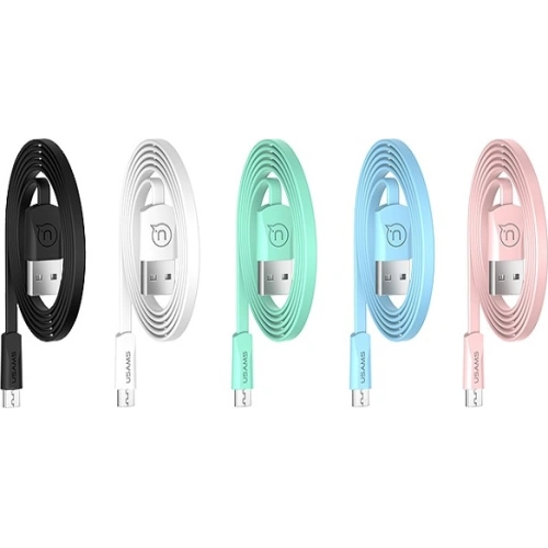 Kabel płaski USAMS U2 microUSB 1,2m niebieski/blue SJ201MIC04