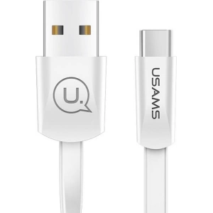 Hurtownia GSM - Kabel płaski USAMS U2 USB-C 1,2m biały/white SJ200TC02 - USA359WHT - {ean13} - Hurt
