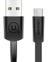 Plochý kabel USAMS U2 USB-C 1,2m černý/SJ200TC01