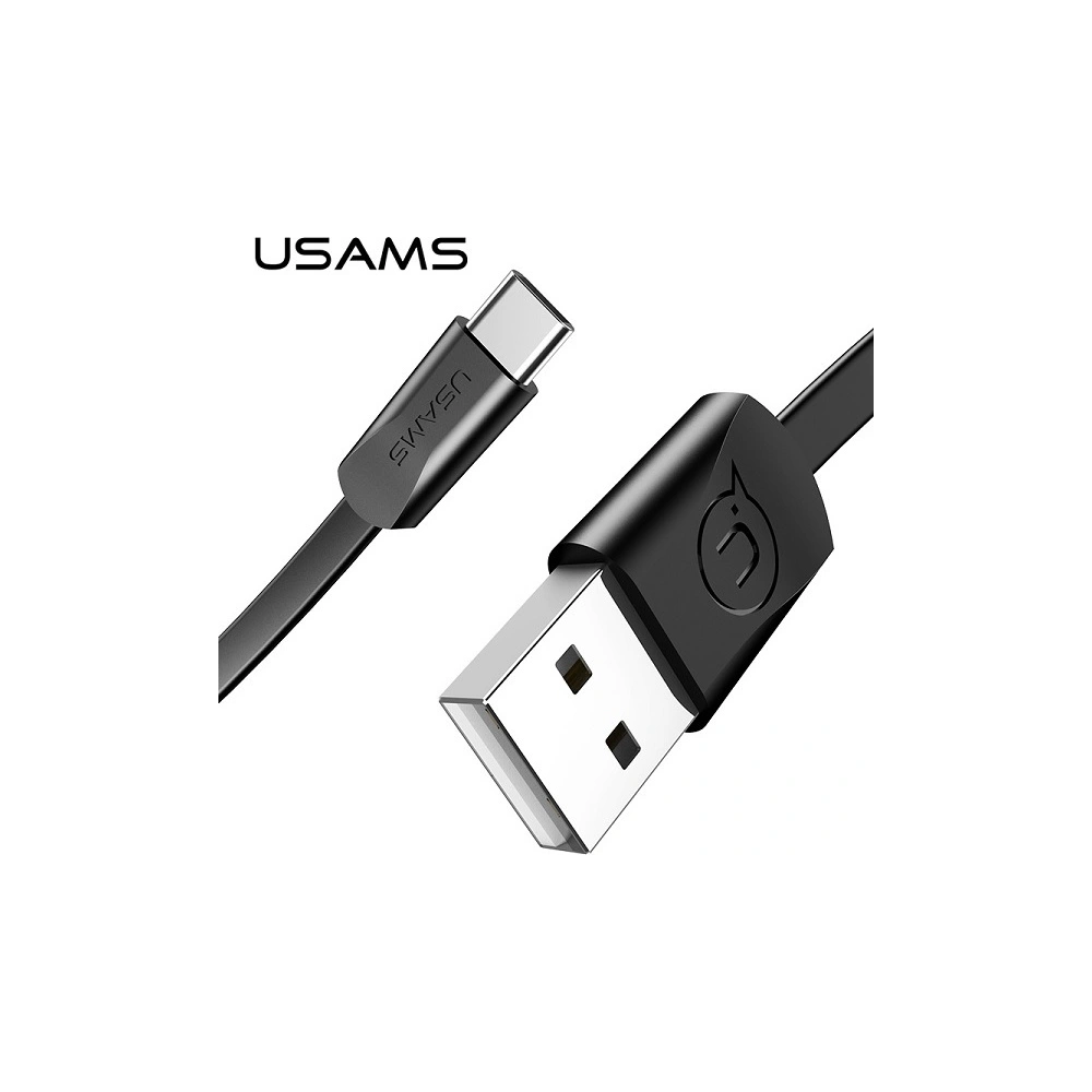 Hurtownia GSM - Plochý kabel USAMS U2 USB-C 1,2m černý/SJ200TC01 - USA360BLK - {ean13} - Hurt