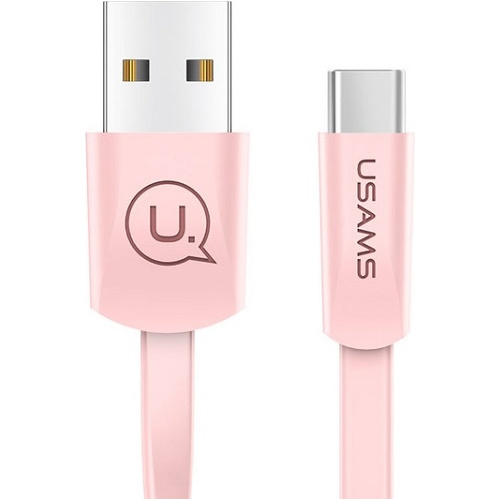 Hurtownia Usams - 6958444955230 - USA362PNK - Kabel płaski USAMS U2 USB-C 1,2m różowy/pink SJ200TC05 - B2B homescreen