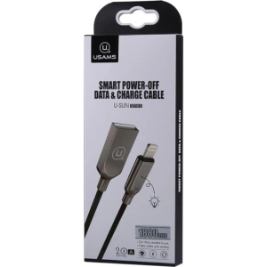 Hurtownia GSM - Kabel USAMS power-off U-Sun Lightning czarny/black 1,9m IPYSUSB201 - USA365BLK - {ean13} - Hurt