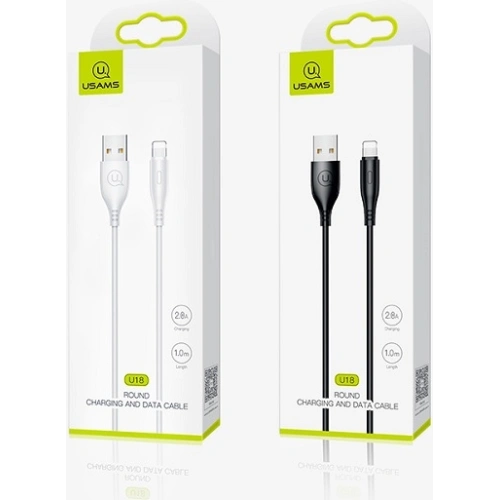 Kabel USAMS U18 lightning 2A Fast Charge 1m biały/white SJ266USB02