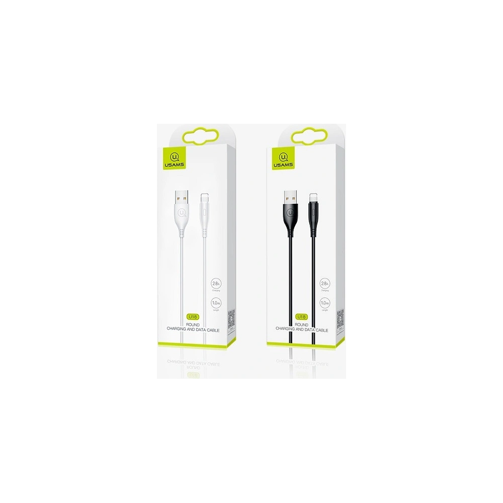 Hurtownia GSM - Kabel USAMS U18 lightning 2A Fast Charge 1m biały/white SJ266USB02 - USA368WHT - {ean13} - Hurt
