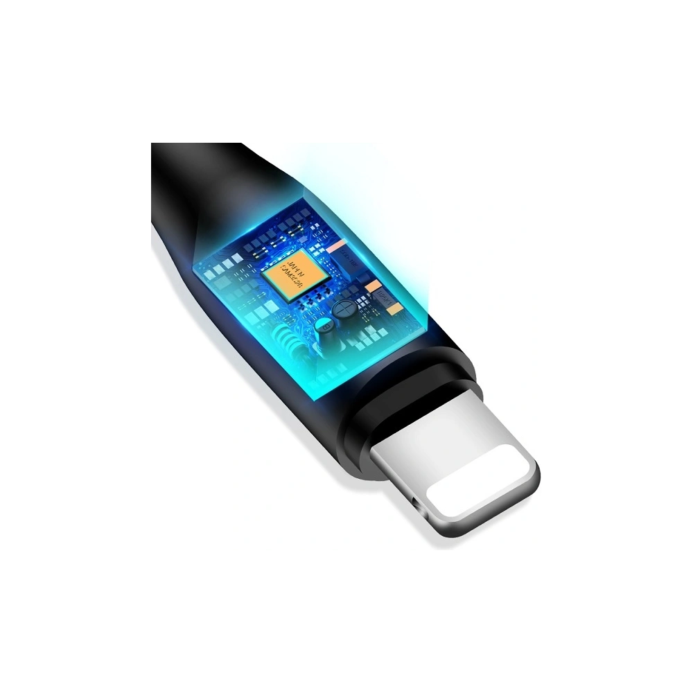 Wholesale USAMS Cable U18 Lightning 2A Fast Charge 1m black SJ266USB01 (US-SJ266) - USA369BLK - {ean13} - Hurt