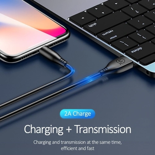 Kabel USAMS U18 lightning 2A Fast Charge 1m czarny/black SJ266USB01