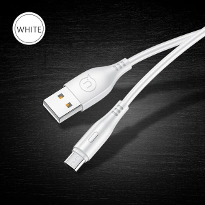Wholesale USAMS Cable U18 microUSB 2A Fast Charge 1m white SJ268USB02 (US-SJ268) - USA370WHT - {ean13} - Hurt