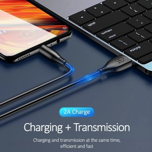 Wholesale USAMS Cable U18 microUSB 2A Fast Charge 1m black SJ268USB01 (US-SJ268) - USA371BLK - {ean13} - Hurt