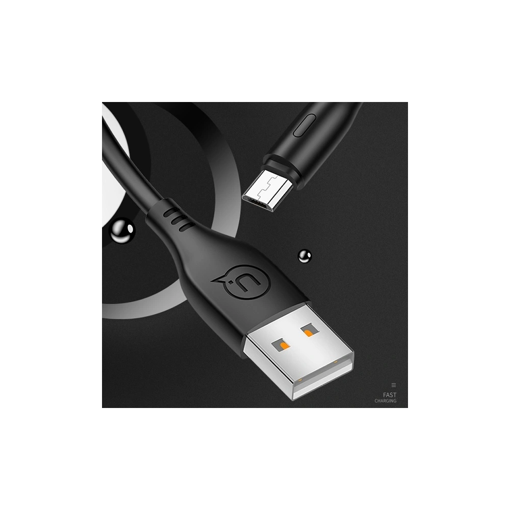 Hurtownia GSM - Kabel USAMS U18 microUSB 2A Fast Charge 1m černý/black SJ268USB01 - USA371BLK - {ean13} - Hurt