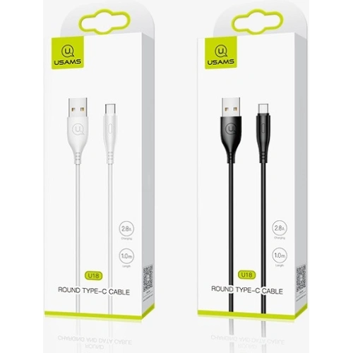 Kabel USAMS U18 USB-C 2A Fast Charge 1m biały/white SJ267USB02