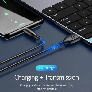 Hurtownia GSM - Kabel USAMS U18 USB-C 2A Fast Charge 1m czarny/black SJ267USB01 - USA373BLK - {ean13} - Hurt