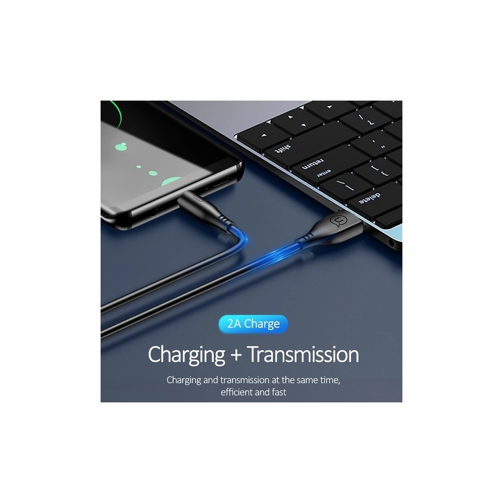 Hurtownia GSM - Kabel USAMS U18 USB-C 2A Rychlé nabíjení 1m černý/black SJ267USB01 - USA373BLK - {ean13} - Hurt