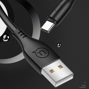 Hurtownia GSM - Kabel USAMS U18 USB-C 2A Fast Charge 1m czarny/black SJ267USB01 - USA373BLK - {ean13} - Hurt