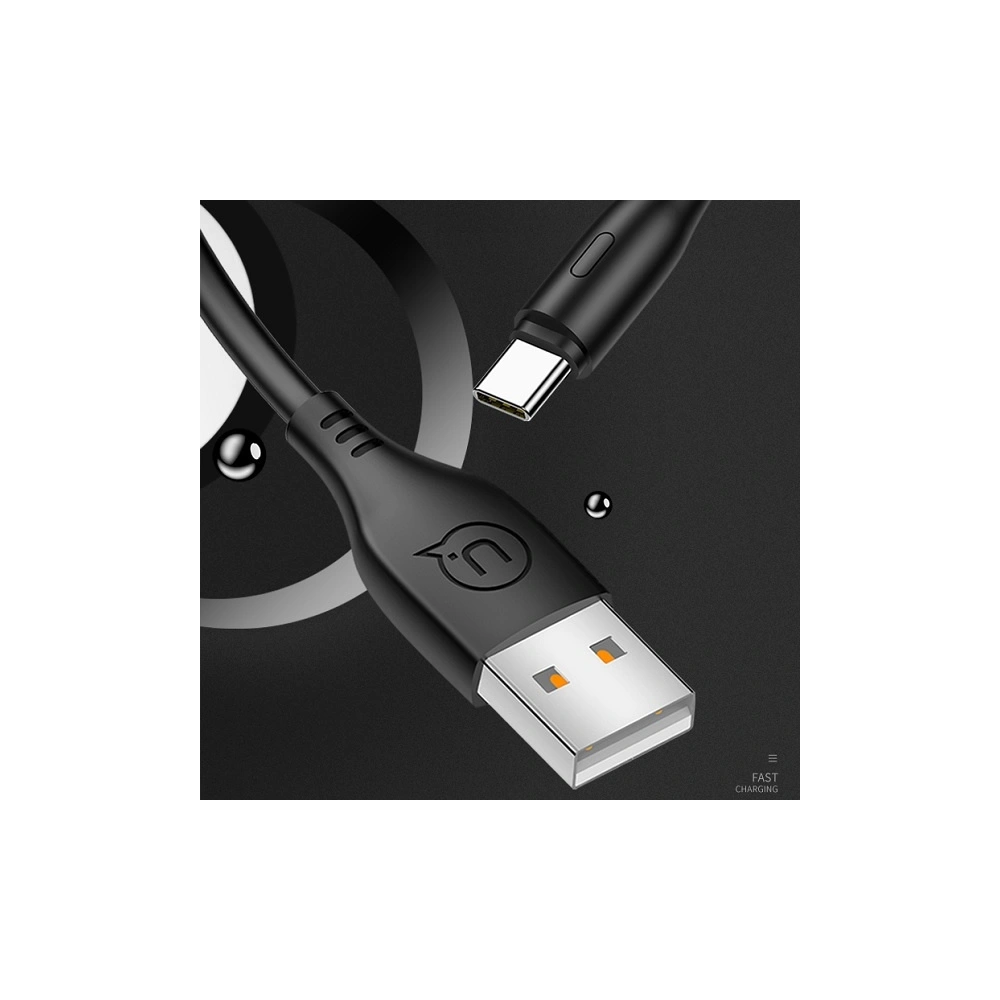 Hurtownia GSM - Kabel USAMS U18 USB-C 2A Rychlé nabíjení 1m černý/black SJ267USB01 - USA373BLK - {ean13} - Hurt