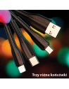 Hurtownia GSM - Kabel USAMS U35 3w1 1m 2A Fast Charge czarny/black (lightning/microUSB/USB-C) SJ367USB01 - USA377BLK - {ean13} - Hurt