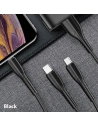 Hurtownia GSM - Kabel USAMS U35 3w1 1m 2A Fast Charge czarny/black (lightning/microUSB/USB-C) SJ367USB01 - USA377BLK - {ean13} - Hurt