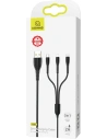 Hurtownia GSM - Kabel USAMS U35 3w1 1m 2A Fast Charge czarny/black (lightning/microUSB/USB-C) SJ367USB01 - USA377BLK - {ean13} - Hurt