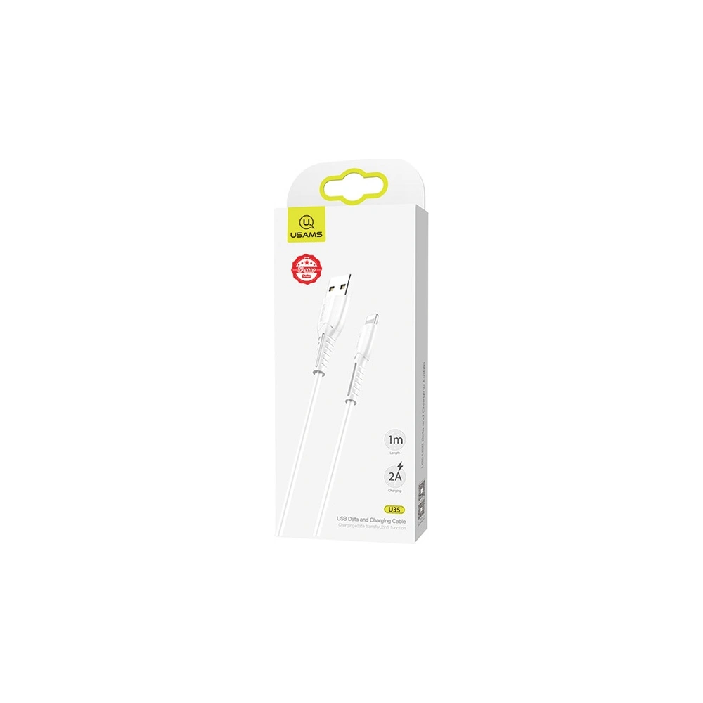 Hurtownia GSM - Kabel USAMS U35 lightning 2A rychlé nabíjení 1m bílý/white SJ364USB02 - USA378WHT - {ean13} - Hurt