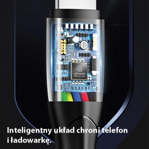 Hurtownia GSM - Kabel USAMS U35 lightning 2A Fast Charge 1m czarny/black SJ364USB01 - USA379BLK - {ean13} - Hurt