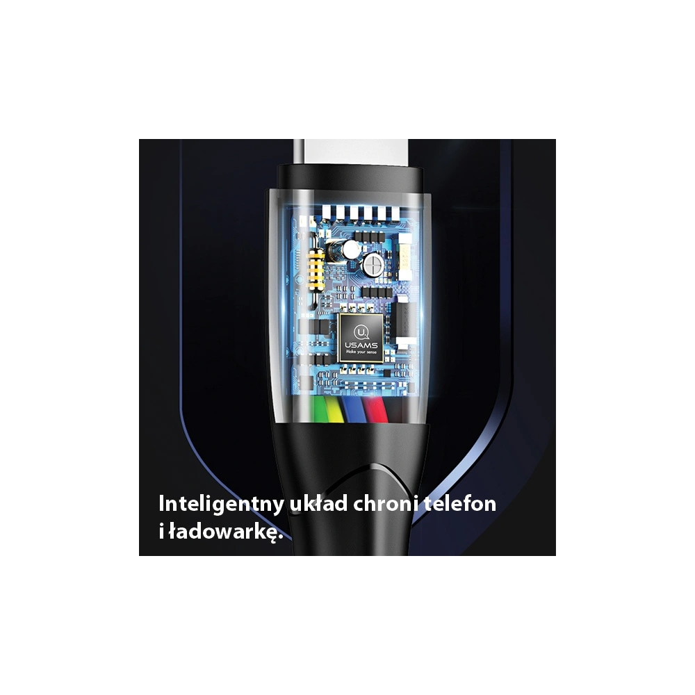 Hurtownia GSM - Kabel USAMS U35 lightning 2A Fast Charge 1m czarny/black SJ364USB01 - USA379BLK - {ean13} - Hurt