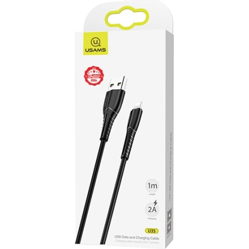 Kabel USAMS U35 lightning 2A Fast Charge 1m czarny/black SJ364USB01