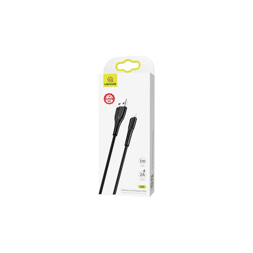 Hurtownia GSM - Kabel USAMS U35 lightning 2A Fast Charge 1m czarny/black SJ364USB01 - USA379BLK - {ean13} - Hurt