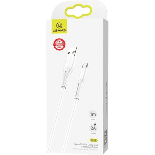 Kabel USAMS U35 microUSB 2A Fast Charge 1m biały/white SJ365USB02