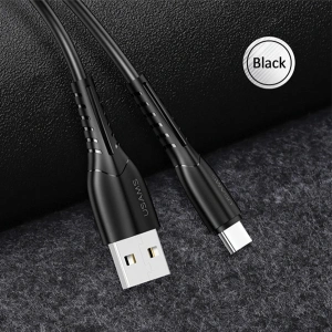 Wholesale USAMS Cable U35 microUSB 2A Fast Charge 1m black SJ365USB01 (US-SJ365) - USA381BLK - {ean13} - Hurt
