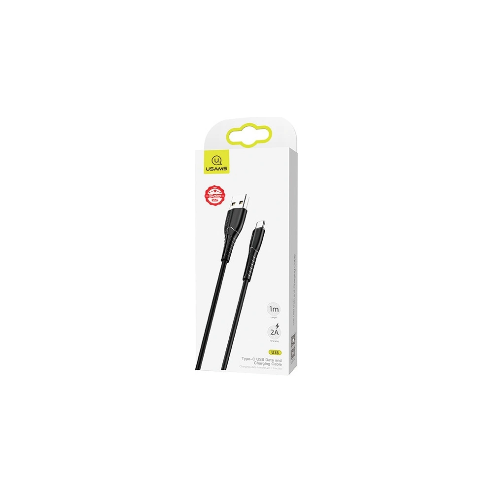 Hurtownia GSM - Kabel USAMS U35 microUSB 2A Fast Charge 1m czarny/black SJ365USB01 - USA381BLK - {ean13} - Hurt