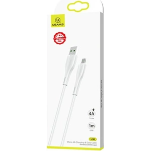 Wholesale USAMS Cable U38 microUSB 4A Fast Charge for OPPO 1m white SJ375USB02 (US-SJ375) - USA384WHT - {ean13} - Hurt