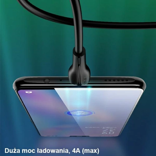 Kabel USAMS U38 microUSB 4A Fast Charge for OPPO 1m czarny/black SJ375USB01